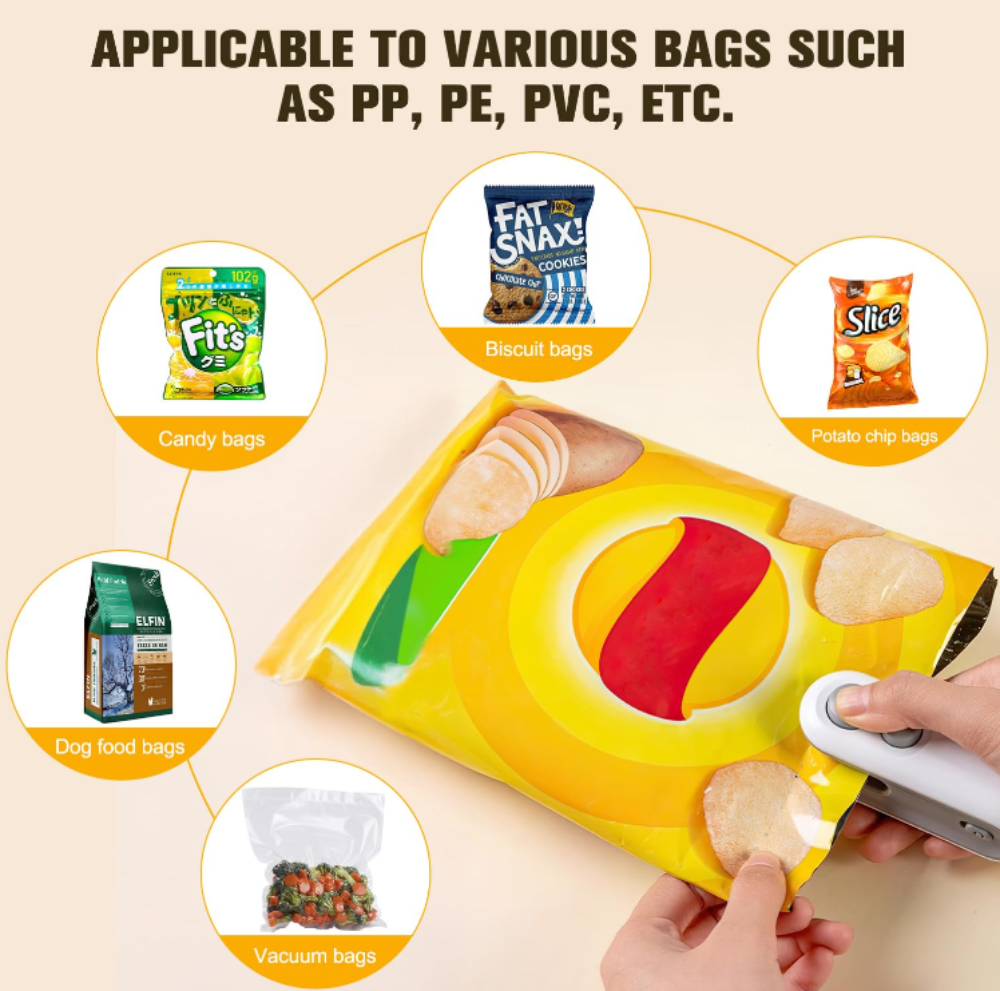 Mini Handheld Bag Sealer for Keeping Food Fresh